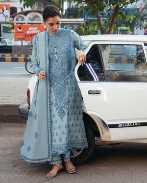 Embroidered Luxury Lawn Unstitched 3Pc | 5011