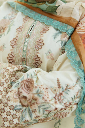 Embroidered Luxury Lawn Unstitched 3Pc | 5030